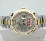 Best Copy Rolex Day Date 36mm Watch Silver Dial 2-Tone Presidential